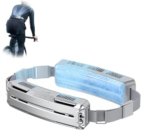 Anulely Portable Waist Fan - Portable Adjustable Belt Fan,Hands- Wearable Body Fan, Rechargeable Belt Fan With 3 Speed For Working Hiking