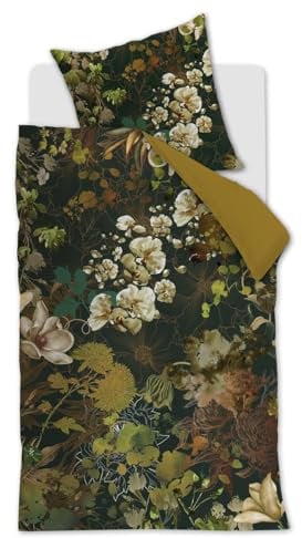 Beddinghouse Austin bettwäsche-Set 2 TLG. - 155x220 - Grün - Baumwollsatin - mit Reißverschluss