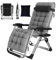 YOIZO Chaise Longue Pliante 72cm, Chaise Longue Jardin Exterieur, Fauteuil Relax Jardin, Transat Jardin Exterieur, pour Patio, Jardin, Plage, Piscine, avec Coussin 240 kg (Gray)