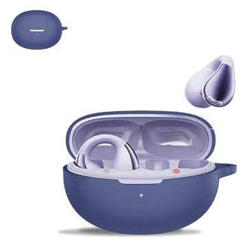 Silikon Schutzhülle für QCY Crossky C30 Earbuds - Stoßfeste und staubdichte Ladehülle Cover Hellblau