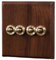 Kuntesetty Placa de interruptor de iluminación de madera, placa de pared decorativa, decoración del hogar, diseño vintage, panel de salida de interruptor de, Cuatro Palancas