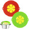 2 Pcs Silicone Spill Stopper Lid Cover, 26cm Silicone Splatter Guard, Hob Hero Silicone Pan Lid for Pots & Pans, Boiling Kitchen Safeguard, Dishwasher Safe