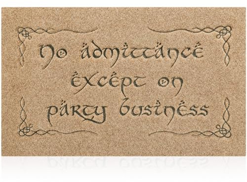 MWAZZLL No Admittance Except on Party Business Doormat Indoor Outdoor Large Welcome Front Door Mat 60 x 90 cm for Entrance,Non Slip Funny Welcome Mats for Home Entryway Brown