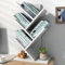 huiyonglan 4 Tier Tree Bookshelf, Small Bookcase, White Wooden Shelving Display Storage Unit Office Living Room Furniture, Modern Wood Book Storage Rack Book Shelf for Books/Movies/CDs (White)