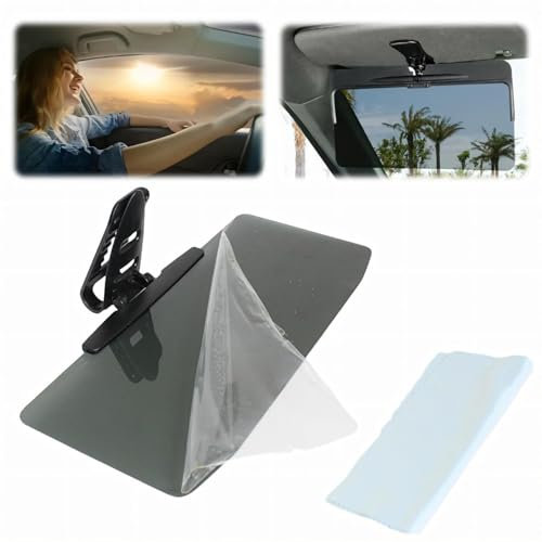 Sun Visor Extension for Car, Adjustable Anti-Glare Clip-On Sunshade Extender, Easy-to-Install Universal Car Sun Visor for Front Driver or Passenger(1PCS)