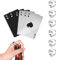 12 Stück Flaschenöffner Edelstahl Bieröffner Poker Flaschenöffner Ring, Lustig Bierflaschenöffner 5,1x8,5cm/2,1x3,4inch (3 schwarze + 3 silberne) für Partys Geschenke, Hochzeiten​​, Home Bar