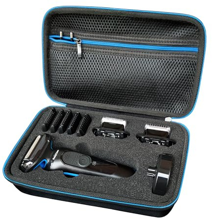 Hart Etuis Kompatibel mit Braun Series 5 Elektrorasierer 51-M4500cs,51-B1820s,51-B1000s mit EasyClick Barttrimmer Aufsatz Reise Tasche Behälter Hülle Case Braun 5S Generic