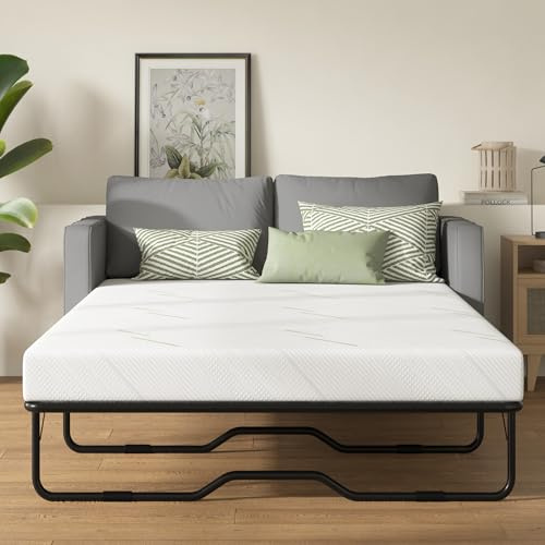 Wellynap 4 Inch Sofa Mattress Full Size, Gel Memory Foam Infused, with Removable Washable Cover, for Sleeper Sofas, Pull Out Bed, Guest Room, RVs, Boats