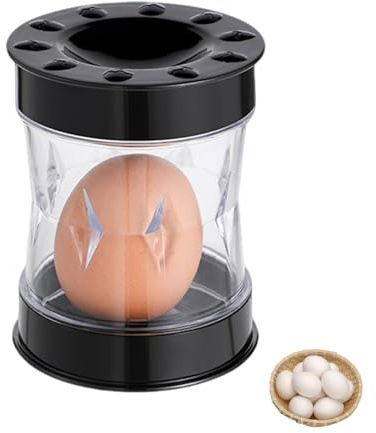 Hard Boiled Egg Peeler - Easy Egg Shell Remover Tool, Manual Kitchen Gadget for Quick Peeling Eggs at Home, 1 Piece Black