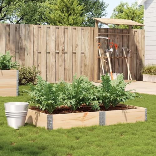Generico Fioriera da Giardino 150x100 cm in Legno Massello di Pino,Marrone,12.8kg,3295411