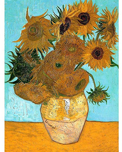 Wee Blue Coo Vincent Van Gogh Still Life Vase With Twelve Sunflowers Old Art Print Poster Wall Decor Kunstdruck Poster Wand-Dekor-12X16 Zoll
