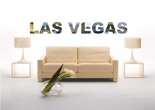INDIGOS UG - WANDTATTOO - Wandsticker - Wandaufkleber - Aufkleber - Stadt Name Las Vegas mit einigen Sehenswürdigkeiten 80 cm