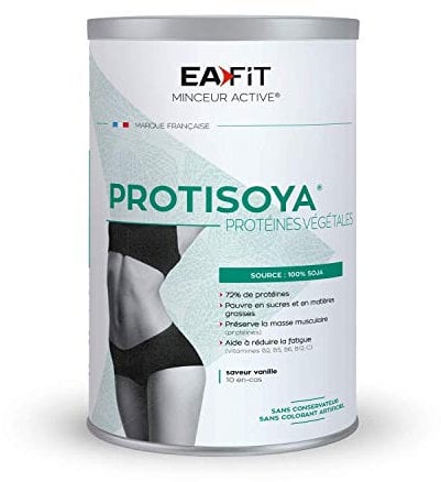 EAFIT PROTISOYA 320g - Vanille - Protéine végétale - Vegan - SOJA - Préserve la masse musculaire - Boisson Minceur Protéinée - Marque française