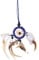 Traumfänger Halskette Dreamcatcher Leder Fair Trade Auto LKW Truck Rückspiegel Deko Dunkel Blau (Durchmesser ca. 6cm)
