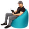 PATCH HOME Patchhome XXXL Sitzsack Tropfenform – Türkis – Indoor & Outdoor Beanbag mit Styroporfüllung - Bereits Befüllt - Kinder & Erwachsene - 30 Farben & 3 Größen