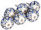 Sourcingmap 6 Pieces Vintage Shabby Knobs Blue and White Floral Hand Painted Ceramic Pumpkin Cupboard Wardrobe Cabinet Drawer Door Handles Pulls Knob, Robinia Idaho