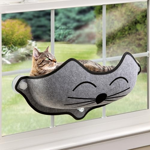 K&H Ez Kittyface Window Bed, Grey