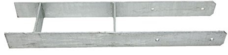 B2 Pfostenträger Pfostenanker H-Form verzinkt 91x8x800 mm