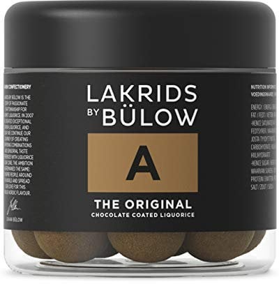 LAKRIDS BY BÜLOW - A - The Original - 125g - Dänische Gourmet Lakritz-Kugeln - Süßer Lakritzkern umhüllt von Vollmilch-Schokolade und feinem Lakritzpulver