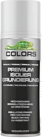 COLORS Isolierspray Weiss 400ml – Antischimmel & Sperrgrundierung gegen Nikotin-, Wasser- & Rußflecken | Isoliergrundierung Spray für Wand & Decke | Überlackierbar