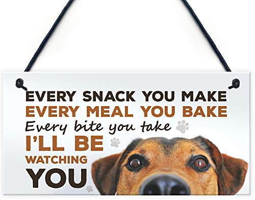 RED OCEAN Dog Signs For Home Funny Dog Lover Gift House Kitchen Sign Animal Dog Gifts