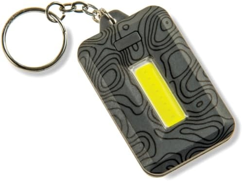 Carson COB LED Keychain Torch with Stainless Steel Keyring