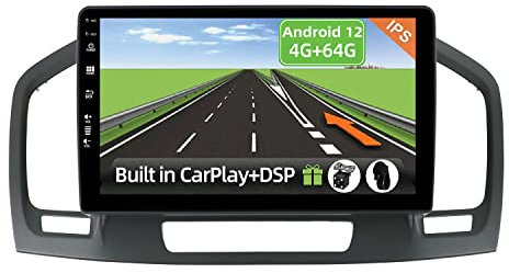 YUN TX Android 10 Car Radio for Vauxhall Holden Insignia(2008-2014)-4G+64G [Built-in CarPlay/Android Car/DSP/GPS] - Free Camera & MIC Support DAB/Steering Wheel Control/360 Camera