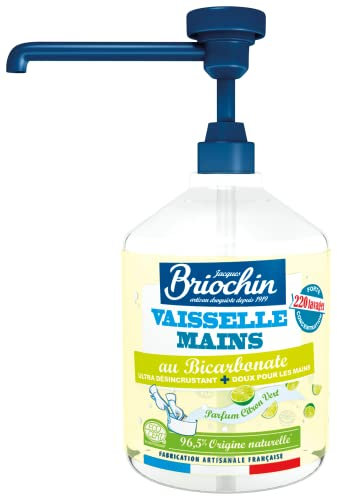 Jacques Briochin - Liquide vaisselle mains au Bicarbonate Ecocert - Parfum citron vert - 500 ml