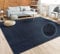 Paco Home Teppich Wohnzimmer Schlafzimmer Esszimmer Kurzflor Moderne Optik Einfarbig Pastell, Grösse:240x340 cm, Farbe:Navy-Blau