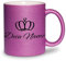 glitzertassen.de® | Queen mit Namen | Personalisiert | Tasse mit Glitzer | Geschenkidee (Violett)