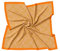 PB Pietro Baldini Halstuch Damen modernes Design Seidenähnlich Bandana in Twill - 60 x 60 cm - Orange Lachs