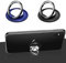 CQQNIU Lot de 2 anneaux de support pour téléphone portable, rotation à 360°, super résistant à l'usure, poignée de téléphone, support pour smartphones, tablettes (noir, bleu)