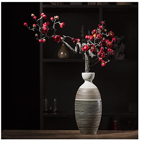 Bonsaï Artificiel Décoration de la Maison Fleurs artificielles Simulé Hiver Hiver Blossom Branches Wintersweet Mariage de Noël Décoration en Pot de mariée Nouvel an Bonsaï Artificiel D'extérieur