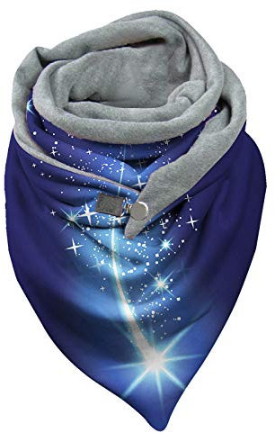 Damen Schal Warme Schal Mit Mit Knopf Weich Warme Herbstschal Winterschal Leichter Strickschal, Halstuch Für Frauen Schal Damen Winter Dreieck Schal Mit Knopf Dreieckstuch Musselin Mit Knopf