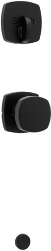 Kwikset 971AYKMDT-514 Single Cylinder Interior Arroyo Knob with Midtown Rose Trim Matte Black Finish