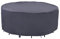 F&J Outdoors Garden Furniture Covers, Waterproof UV Protection Anti-Fading Small Cover for Circle Table with Chairs Set, 157.5cm(62 inch) Diameter, Grey