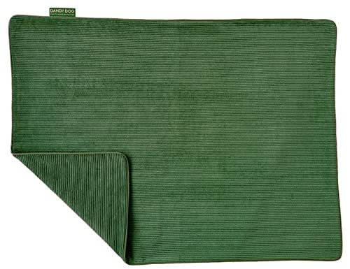 Dandy Dog Hundedecke Relax Green - waschbar Kuschelig robuster Samtcord hochwertige Qualität Made in Germany - Größe L