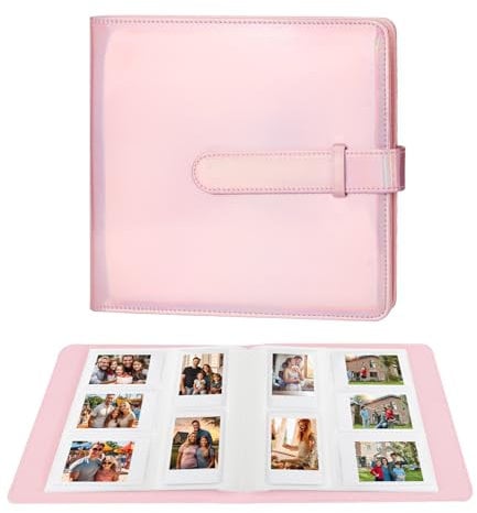 360 Pocket Photo Album für Fujifilm Instax Mini 12 11 9 8+ 8 99 40 EVO LiPlay Sofortbildkamera, Polaroid Snap/PIC-300/Z2300/ SocialMatic Sofortbildkamera & Zip Drucker (Magisches Pink)
