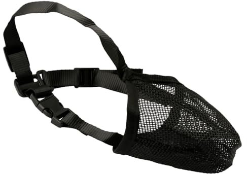 GLADFRESIT Dog Muzzle, Adjustable Breathable Mesh Muzzles, Dog Mouth Guard Cover Prevent Biting, Chewing and Licking for Small Medium Large Dogs (M)