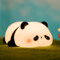 VTIGER Panda Nachtlicht Kinder, USB Aufladbare LED Berühren Stilllicht Nachtlampe, Dimmbar Silikon niedlich warmes Licht, Timer, Kinderzimmer Touch Nachttischlampe, Geschenk für Kinder Baby