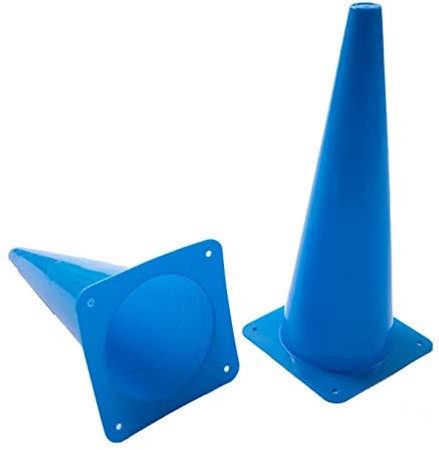 19-Zoll-Agility-Kegel für Fußballsport, Flexibler Markierungskegel für Festivalorte im Freien, Verkehrstrainingskegel (Farbe: Blau, Größe: 50er-Pack)