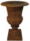 Französische Louvre Vase Groß Gusseisen Schwer Antik-Stil Edel- Rostig 62 cm