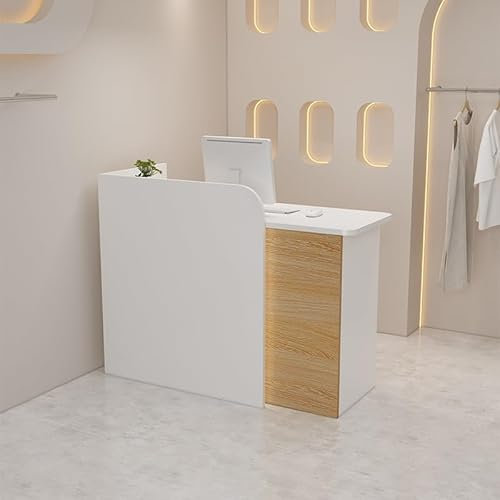 Große Empfangstheken Laden-Theke Verkaufstheke Messetheke Stehpult mit Abschließbaren Schubladen und Schränken Tresen Bar Theke für Hotelrezeptionen Bekleidungsgeschäften Konditoreien.(Wood grain,90x5
