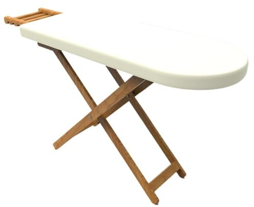 QYZXTH Vertical Wooden Ironing Board Home Folding Vintage Ironing Board Stand Heavy Duty Compact Iron Board With Iron Rest Height Adjustable (31''-35.4'')(Style2)