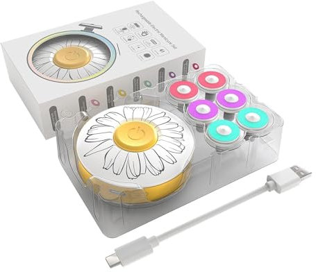 Lima de uñas eléctrica para bebés - Juego de manicura con lima recargable segura, batería incorporada de 600 mAh | 6 Molinillos para pies y uñas Artículos esenciales para bebés para niñas Recién nacid
