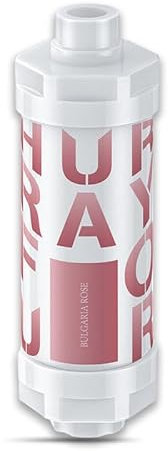 Filtro per soffione doccia con vitamina C, ammorbidente per l'acqua dura, idratante per la pelle, aromaterapia, facile da installare, si adatta a qualsiasi soffione (rosa)