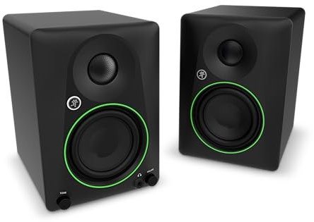 Mackie CR4.5 4.5 Creative Reference Powered Studio Monitors With Tone Knob and Location Switch — Active Speakers for Music Production, Desktop Computer, Gaming, HiFi Listening