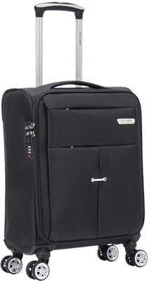 Cabin Suitcase Carry Suitcase 20 Lightweight 4 Wheels Spinner 3-Digit Combination Lock Soft Shell Luggage Hand Luggage Flight Bag for EasyJet Ryanair Birtish Airways and All Other Airlines 55x35x20