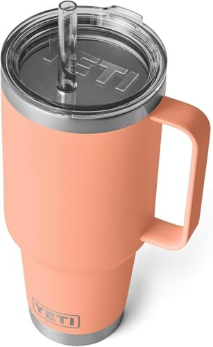 YETI Rambler Strohbecher, Lowcountry Peach, 42 oz (1242 ml)