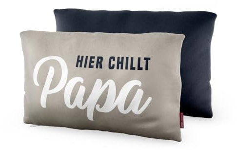 la Vida Kuschelkissen, Hier CHILLT Papa, Dekokissen, Reisekissen